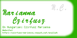 marianna czirfusz business card